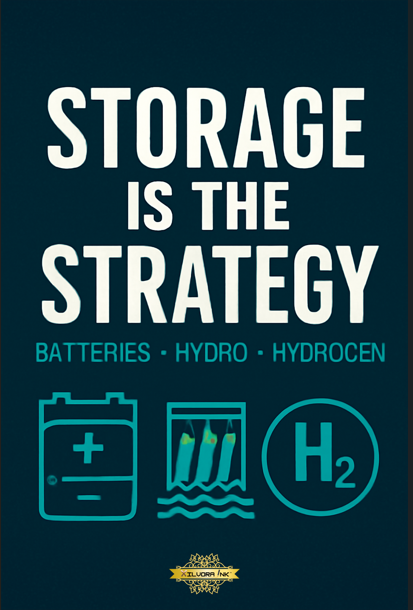 Storage is the Strategy: Batteries, Hydro, Hydrogen